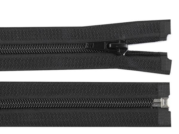 Reißverschluss spiralförmig 6 mm, 90 cm, teilbar, Schwarz